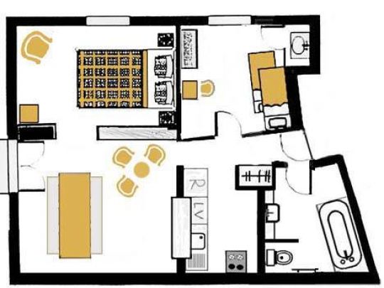 Gentiane Plan de l'appartement