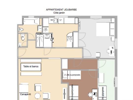 Joubarbe Plan appartement